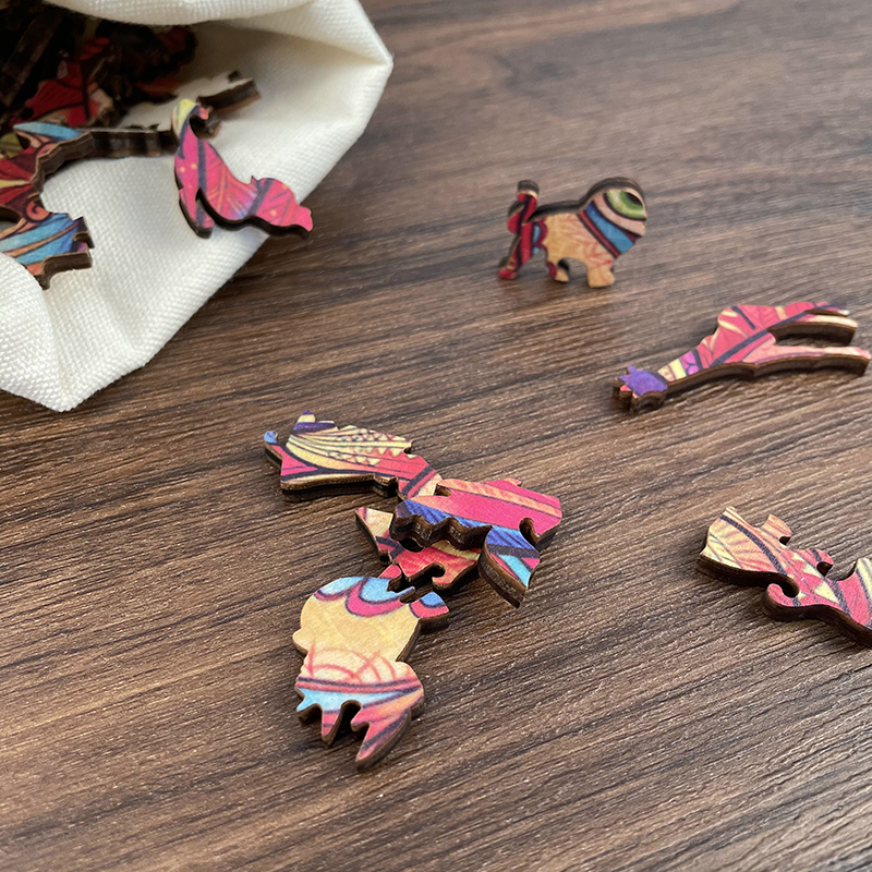 Elegant Fox Wooden Jigsaw Puzzle - aimpuzzle