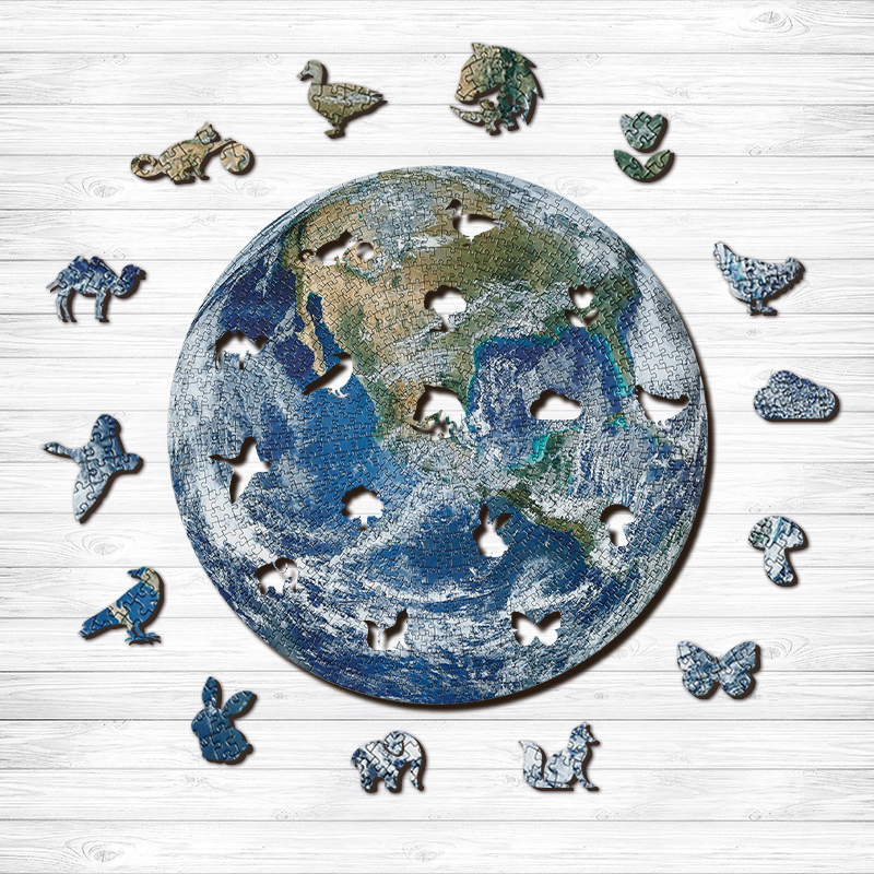 Earth Wooden Jigsaw Puzzle - aimpuzzle