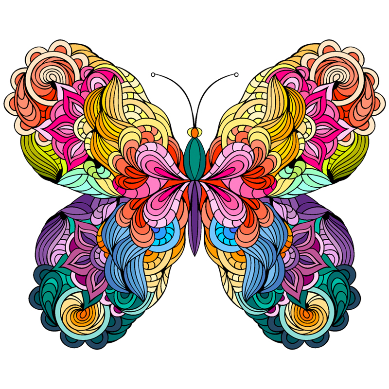 Butterfly Mandala Wooden Jigsaw Puzzle - aimpuzzle