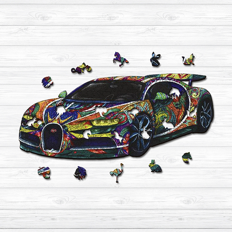 Bugatti Car Wooden Jigsaw Puzzle - aimpuzzle