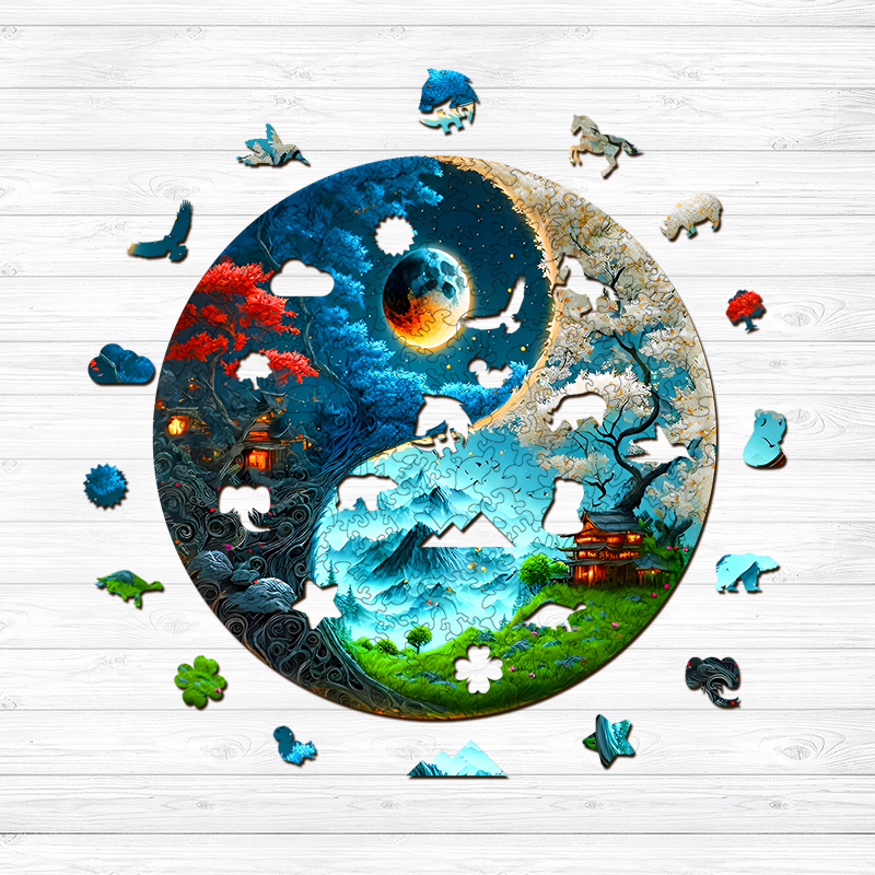 Captivating Yinyang Nature Wooden Jigsaw Puzzle - aimpuzzle