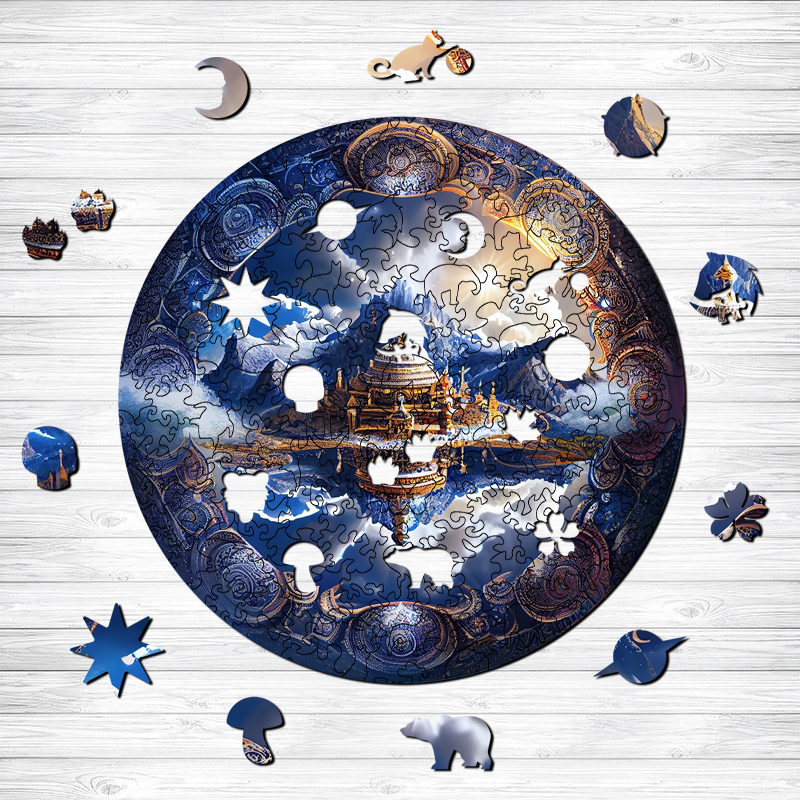 Mirrored World/Mirrored Palace Wooden Jigsaw Puzzle - aimpuzzle