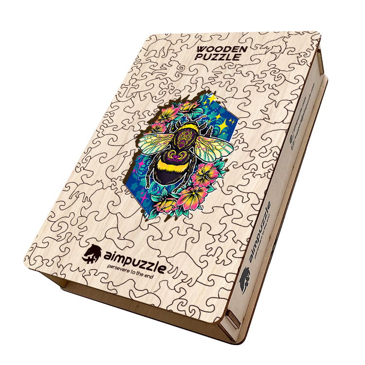 Flower Bee Wooden Jigsaw Puzzle - aimpuzzle