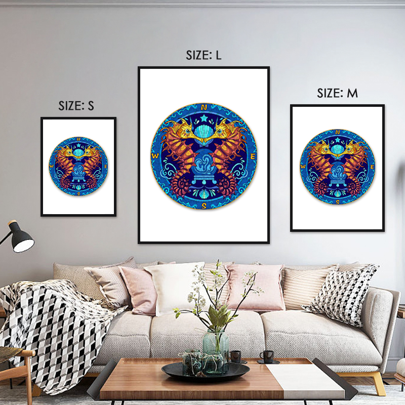 Seahorse Compass Wooden Jigsaw Puzzle - aimpuzzle