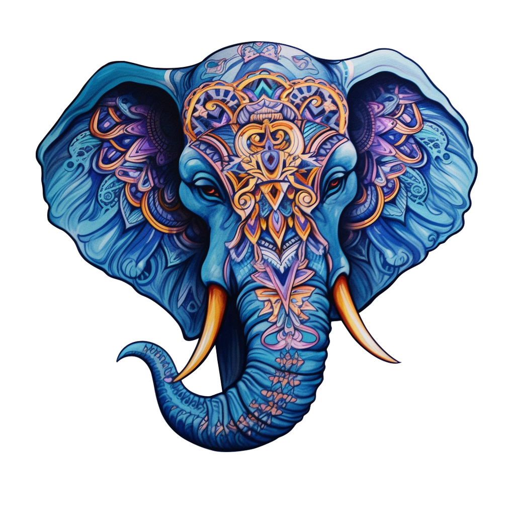 Elephant Head Wooden Jigsaw Puzzle - aimpuzzle